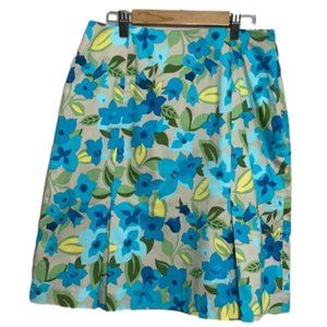 CLEO Petites turquoise floral skirt.